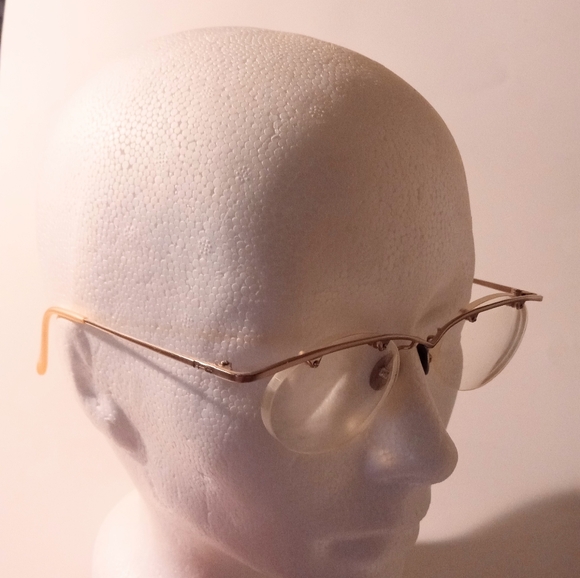 1990s Flair Unique Vintage Half Rim Jet Set 699 Eyeglasses Sunglasses Frame - Picture 2 of 11